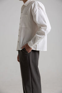 White Linen Shirt - Long Sleeve