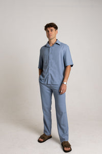 Blue Linen Pants