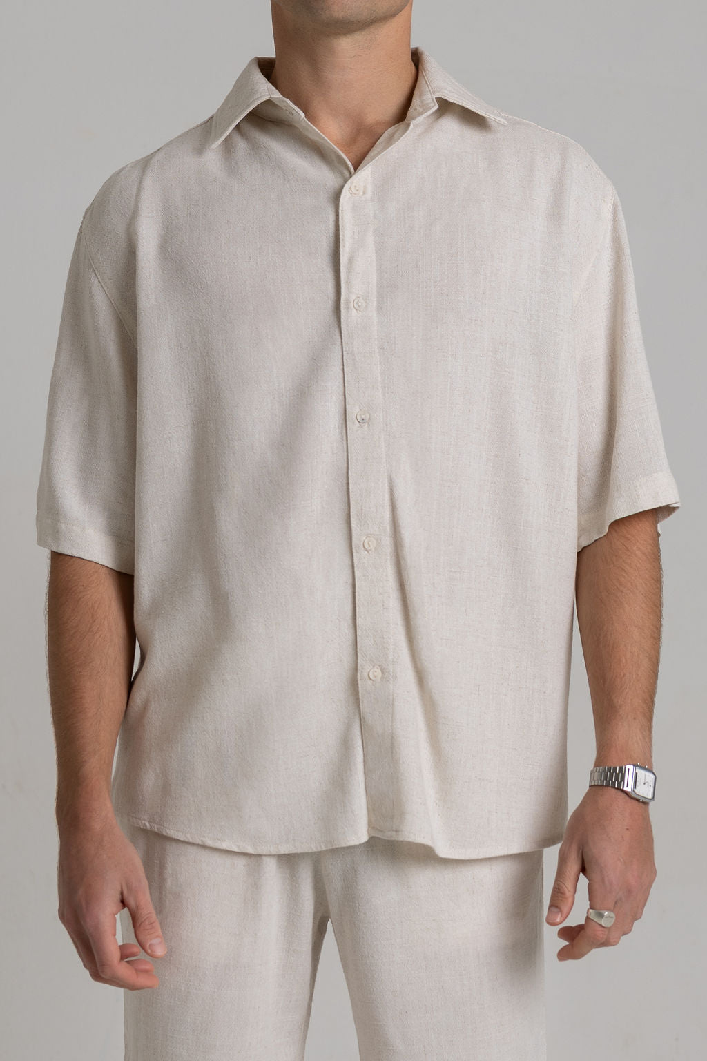 Oat Linen Shirt - Short Sleeve