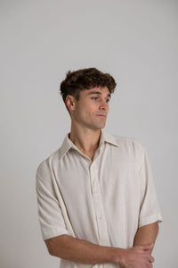 Oat Linen Shirt - Short Sleeve